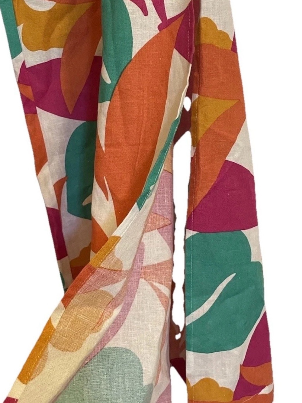 NY&CO Linen Blend Floral XL Wide Leg NWT Palazzo Pants Beach Lightweight Women - Picture 6 of 7